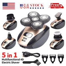 5-in-1 Rotary Electric Shaver 4D Rechargeable Bald Head Hair Beard Trimmer Razor picture