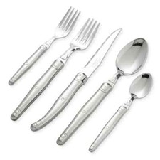 Jean Dubost Laguiole 20-Piece Flatware Stainless Steel Set enclosed in Wood Tray picture