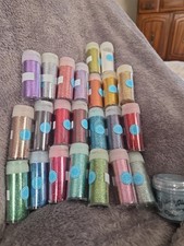 24pc Vintage Martha Stewart Crafts Glitter Lot 23 Shakers Plus Large Tub New NOS picture