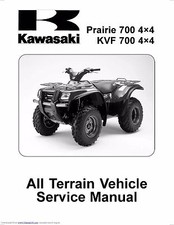 Kawasaki service workshop manual 2004, 2005 & 2006 Prairie 700 4×4, KVF 700 4×4. picture