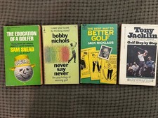 Vintage Golf Books Lot of 4 Sam Snead Jack Nicklaus Bobby Nichols Tony Jacklin picture