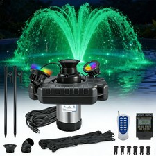 Floating Pond Fountain with LED Lights-750W 1HP, 15000GPH Pump 98.4ft Cord picture