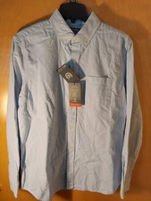 CHAPS SEACOAST WASH L/S OXFORD WOVEN SHIRT MEN'S MED OXFORD BLUE NWT picture