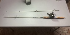 Zebco USA 2 PC Fiber Glass 4470-6 Med Act -W/Daiwa & Mitchell Pre Garcia Reel picture