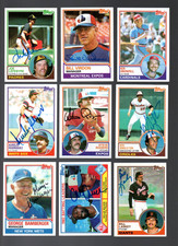 Lot of (18) 1983 Topps Signed Autographed Cards ( IN PERSON) W/COA picture