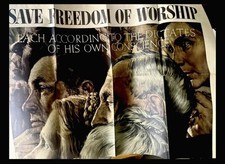 Norman Rockwell Original Freedom of Worship Poster from 1943 picture