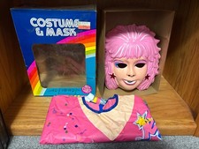 VTg 1985 Rare HTF JEM Truly Outrageous Costume Mask & Box Ben Cooper Size Small picture