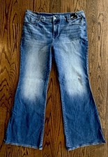 Express Womens XL Long 18/20 70s Flare Jeans Mid Rise FlexX Stretch NWT picture
