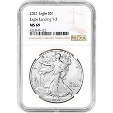 2021 American Silver Eagle Type 2 - NGC MS69 picture