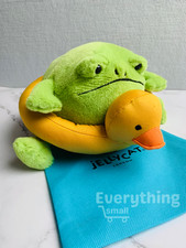 NEW With TAGS Jellycat Retired Ricky Rain Frog with Rubber Ring Duck Float Brand picture