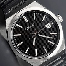 SEIKO SUR557 Essentials 38.9mm Black Dial Quartz Men's Watch New with Box picture