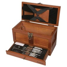 Outers Wooden Chest Cleaning Kit 25pc Universal Gun Care Wood Box Tool Box picture