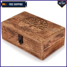 Antique Flame Work Finish Wooden Keepsake Box - Perfect Gift for Any Occasion picture