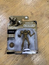 NIB 2016 SAMUS FIGURE METROID WORLD OF NINTENDO JAKKS TROPHY Series  Box Wear picture