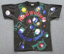 Vintage 1992 Budweiser Billiard AOP Shirt Wild Oats XL USA All Over Print picture