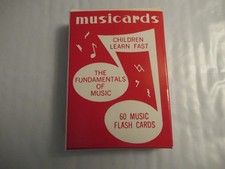 Music Flash Cards Vintage 1952 60 Card Deck Learning Tool Educational picture