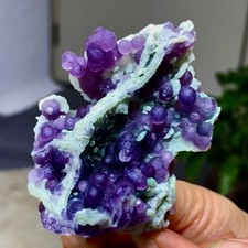 67G Natural purple grape agate quartz crystal granular mineral specimen- picture