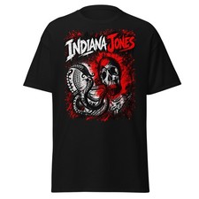 Vintage 90s Indiana Jones Graffiti T-Shirt Grunge Streetwear Hip Hop Skater Tee picture