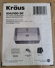 Kraus • KHU100-30 • 30in • 16 Gauge Stainless Steel • Undermount Kitchen Sink picture
