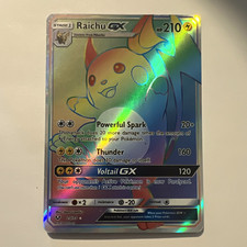 Pokémon TCG Raichu GX Secret Rare Full Art Holo Shining Legends 75/73 210HP EN picture