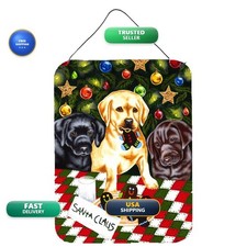 Caroline's Treasures AMB1314DS1216 Santa's Helpers Labrador 12x16 Metal Sign picture