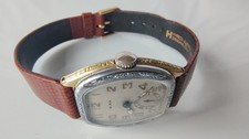 1932 Vintage Elgin Legionnaire model 404, beautiful two-tone case, leather strap picture