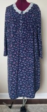 Secret Treasures sleepwear floral velour blue nightgown lounge dress Plus 2X 18W picture