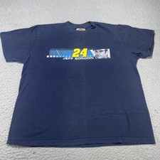 Vintage Jeff Gordon Shirt Mens Large Blue NASCAR Racing Winner's Circle 24 Car picture