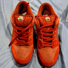 Nike SB Dunk Low Pro Low-Top Skate Shoes Orange Suede, Medium (D, M) picture
