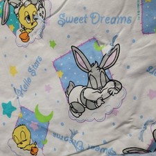 Handmade Warner Bros Bugs Bunny Tweety Premie Baby Blanket 23x24 Sweet Dreams picture
