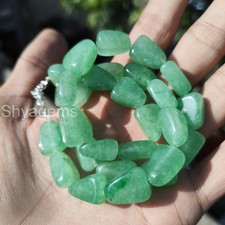 Green Chrysoprase Beads, Natural Chrysoprase Gemstone Strand, Smooth Green Gems picture