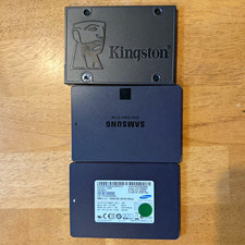 Lot of 3 SATA SSDs Samsung 840 EVO 250GB PM851 128GB Kingston A400 120GB AS IS picture
