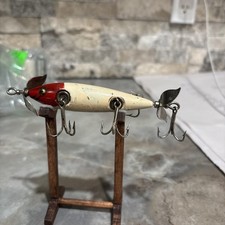Vintage Pflueger Neverfail Underwater 5 Hook RED & WHITE Minnow  Lure #ML161 picture