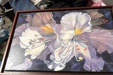 Sandy Delehanty Mendocino Rhodies Giclee Canvas Print Flowers Numbered Framed picture