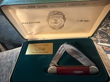 Case XX Virginia Game Warden 1993 2-Blade  Red Bone CANOE picture