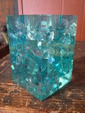Vintage Lucite Bud Vase Charles Hollis? Retro Brutalist Style Modernist MCM picture