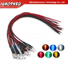 10PCS DC 3V 6V 12V 24V Pre Wired 3Mm 5Mm LED Light Lamp Bulb Prewired Emitting D picture