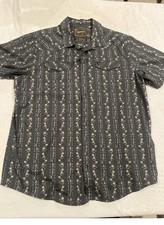Howler Bros H Bar Pearl Snap Roses Shirt Men’s XL Western Outdoors  picture