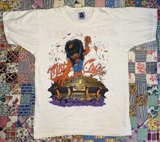 VTG 1987 Motley Crue Tour Graphic Print Band Tee Single Stitch Size SMALL/MEDIUM picture