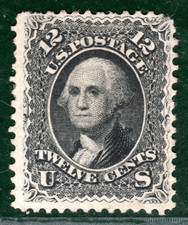 USA Classic Stamp Scott.69 12c Black (1861) WASHINGTON Mint MNG c$675- LGREEN84 picture