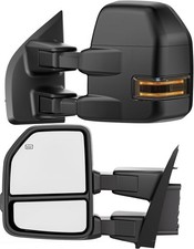 Pair Power Heated Tow Mirrors For 2017-2020 Ford F250 F350 F450 F550 Super Duty picture