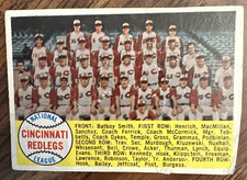 1958 Topps - Cincinnati Reds #428 Alphab. checklist light marks on back 💥⚾💥 picture