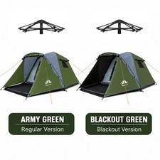 Night Cat 3 Person Pop Up Cabin Tent with Vestibule Double Layer Quick Setup picture