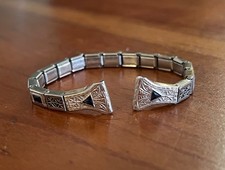 Women’s vintage Filigree 12 K  white gold watch band picture