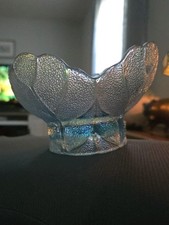 Vintage L.E. Smith Ice Blue  Iridescent 