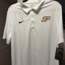 Nike Men's Large Purdue Boilermakers Dri-Fit Golf Polo Shirt SEE DESCRIPTION picture