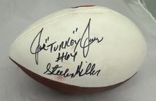 VERY RARE AMAZING JOE TURKEY JONES #64 STEELER KILLER SIGNED NFL FOOTBALL BROWNS picture