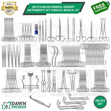 106 Pcs Major General Surgery Instruments Set Surgical Medical Kit German Grade picture