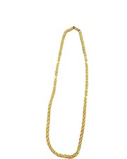 14k Yellow Gold Plated  Rope Chain Necklace with Lobster Clasp 30 inch picture