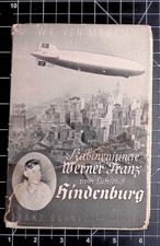 1st Print 1937 Hindenburg Cabin Boy Werner Franz Biography WE von Medem Book picture